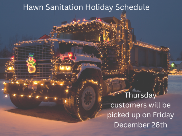 Hawn Christmas Pickup Schedule